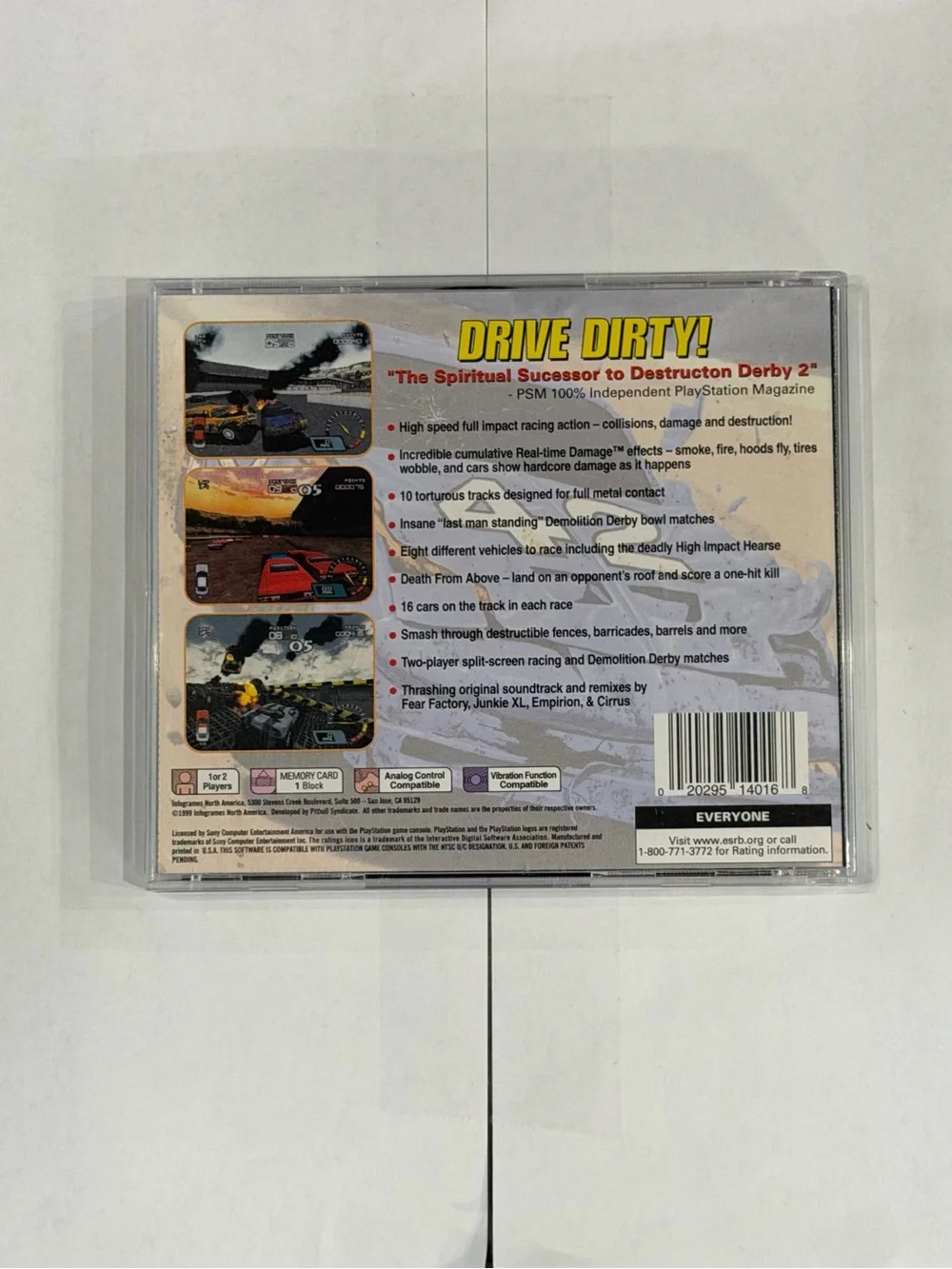 Demolition Racer PS1 Complete Black Label Tested